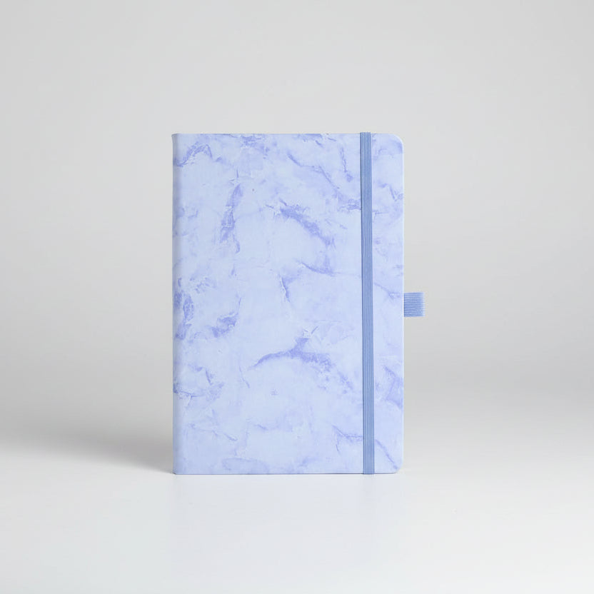Journal mit Marmormuster mit Gummiband (diverse Farben)